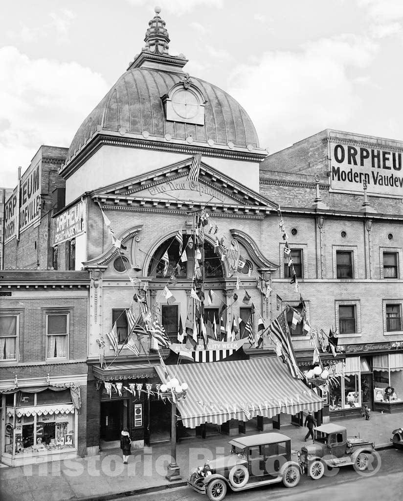 Historic Black & White Photo - Denver, Colorado - The Orpheum Theatre, c1920 -