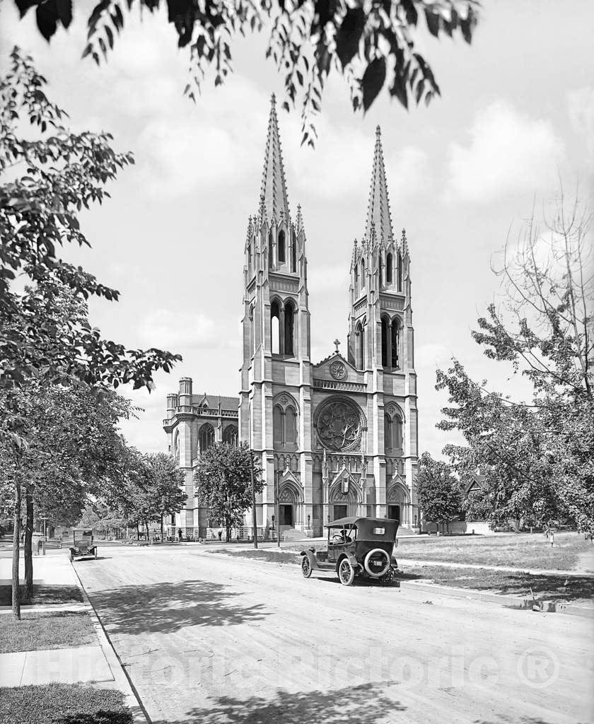 Historic Black & White Photo - Denver, Colorado - Basilica of the Immaculate Conception, c1925 -