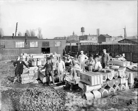 Historic Black & White Photo - Detroit, Michigan - A Detroit Stone Yard, c1910 -