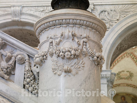 Photo - Great Hall. Stair newel post. - Fine Art Photo Reporduction
