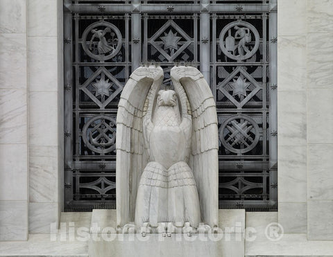 Photo - Eagle Detail on Exterior Front Entrance, James T. Foley U.S. Post Office and Courthouse, Albany, New York- Fine Art Photo Reporduction