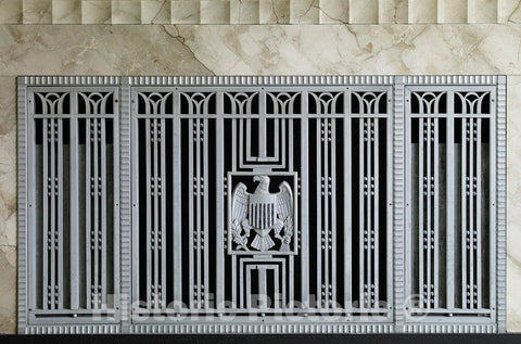 Photo - Interior Grill Detail, James T. Foley U.S. Post Office and Courthouse, Albany, New York- Fine Art Photo Reporduction