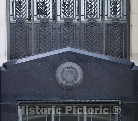 Photo - Front Entrance Detail, William R. Cotter Federal Building, Hartford, Connecticut- Fine Art Photo Reporduction