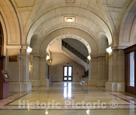 Photo - Front lobby, Federal Building and U.S. Courthouse, Providence, Rhode Island- Fine Art Photo Reporduction