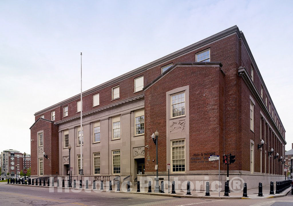 Photo - Exterior, John O. Pastore Federal Building and U.S. Post Office, Providence, Rhode Island- Fine Art Photo Reporduction