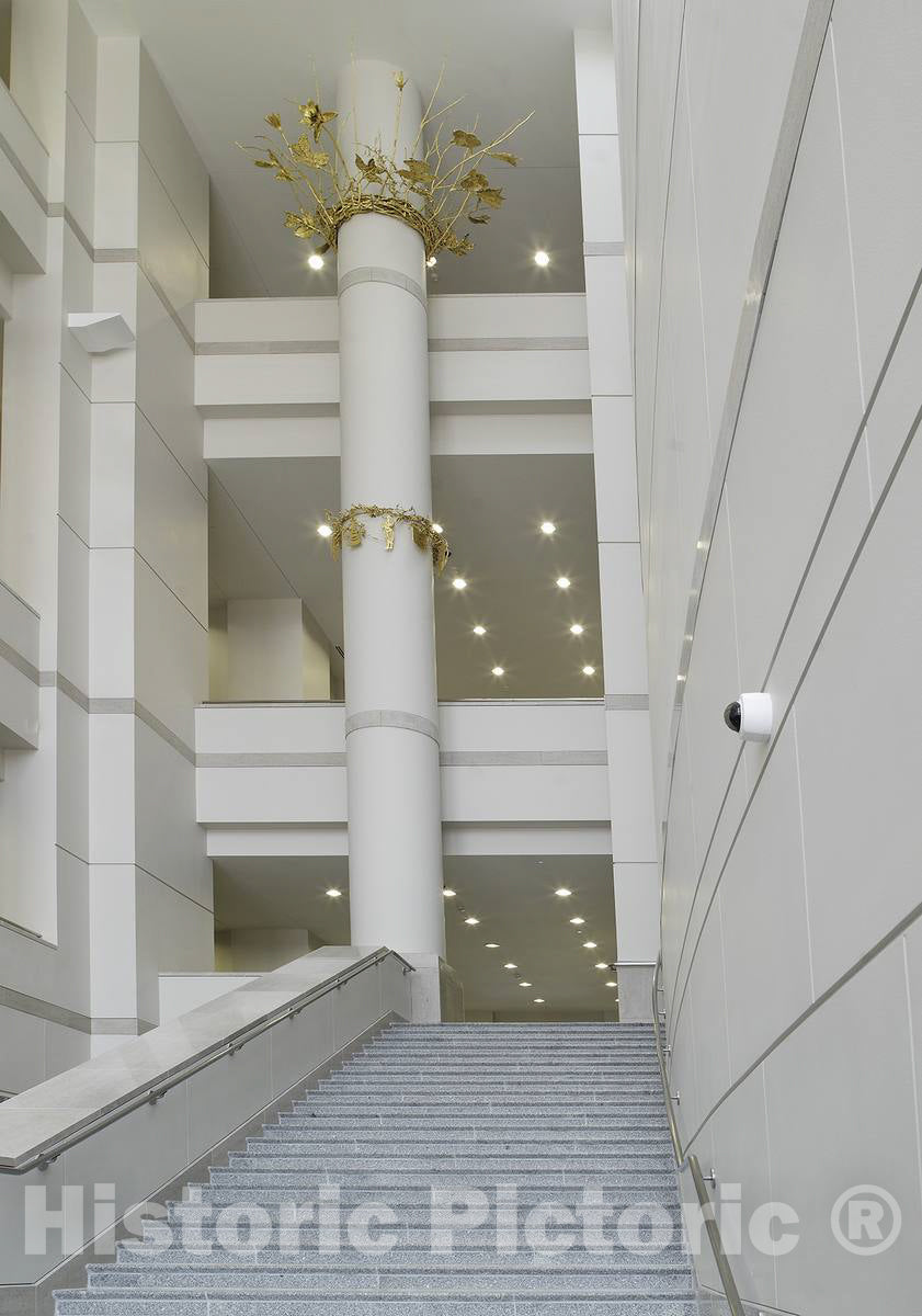 Photo- Architectural Art Poplar and Iris (Garden of Justice) Interior of James H. Quillen U.S. Courthouse, Greeneville, Tennessee 1 Fine Art Photo Reproduction