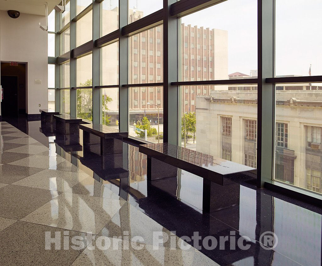 Photo- Sculpture"Allentown Benches: Selections from Truisms and Survival Series" in lobby of Edward N. Cahn Federal Building and U.S. Courthouse, Allentown, Pennsylvania