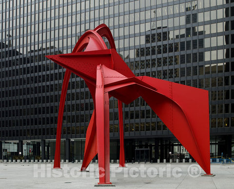 Chicago, IL Photo - Sculpture"Flamingo" at Federal Center Plaza, John C. Kluczynski Federal Building, Chicago, Illinois