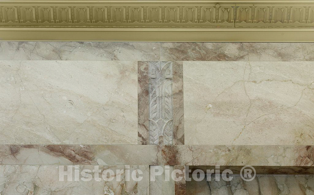 Photo - Wall detail. Library of Congress John Adams Building, Washington, D.C.]- Fine Art Photo Reporduction