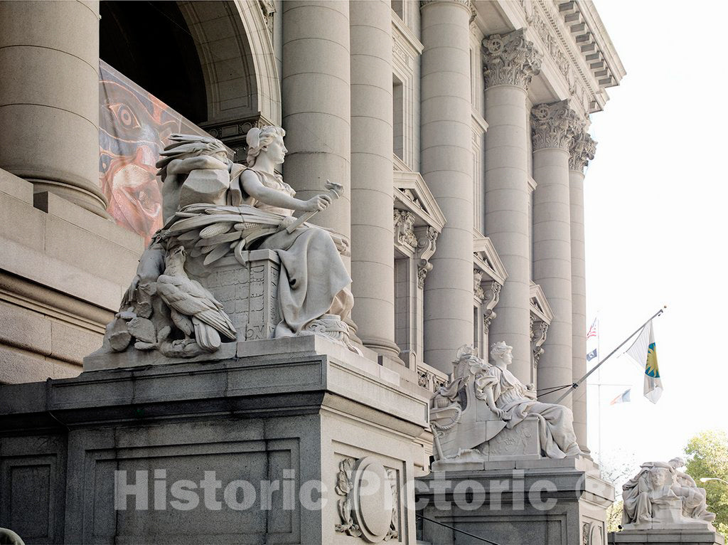 Photo - Sculpture America and Europe at Alexander Hamilton U.S. Custom House, New York, New York- Fine Art Photo Reporduction