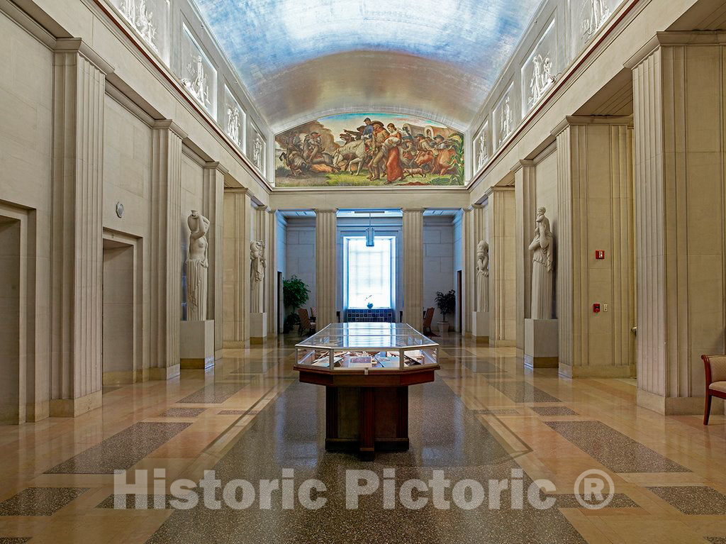 Photo - Interior, Fifth Floor Lobby, Department of State, Harry S. Truman Building, Washington, D.C.- Fine Art Photo Reporduction