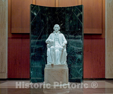 Photo - Memorial Hall. Statue of James Madison by Walker K. Hancock. Library of Congress James Madison Building, Washington, D.C.- Fine Art Photo Reporduction