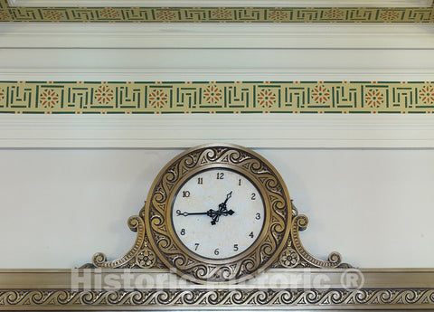 Photo - Interior Clock, William J. Nealon Federal Building and U.S. Courthouse, Scranton, Pennsylvania- Fine Art Photo Reporduction