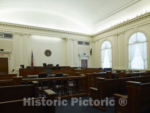 Photo - Courtroom, U.S. Courthouse, Tallahassee, Florida- Fine Art Photo Reporduction