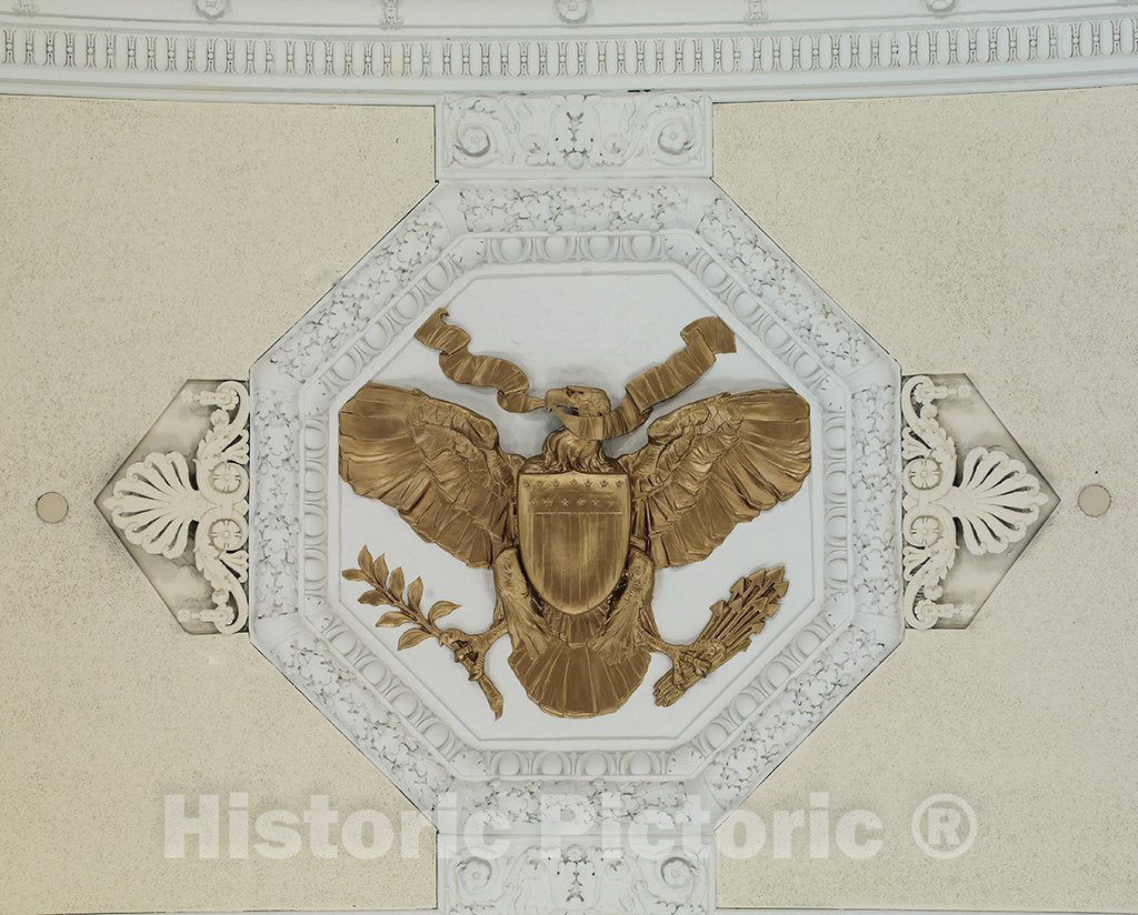 Denver, CO Photo - Courtroom Ceiling Detail, Byron R. White U.S. Courthouse, Denver, Colorado