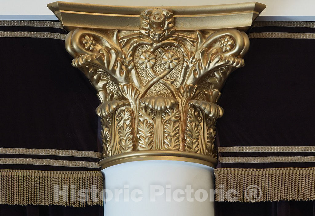 Denver, CO Photo - Courtroom Column Capital, Byron R. White U.S. Courthouse, Denver, Colorado