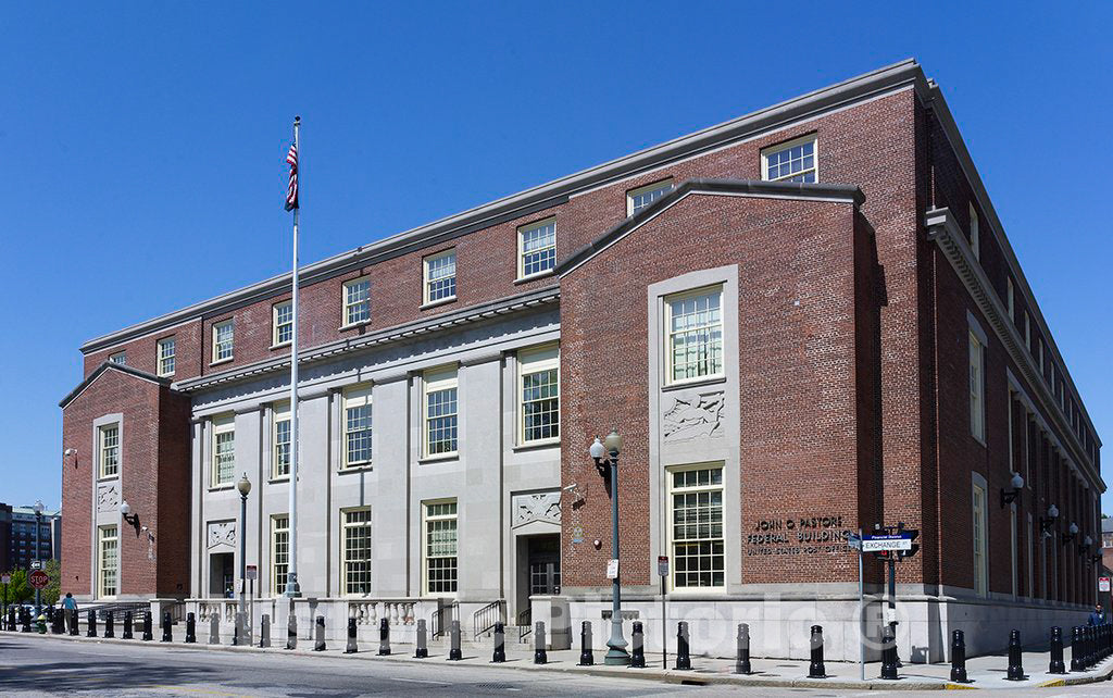 Photo - Front Exterior, John O. Pastore Federal Building, Providence, Rhode Island- Fine Art Photo Reporduction