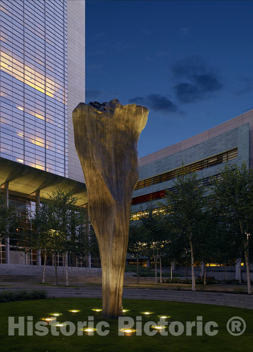 Photo- Sculpture Pillar Arc Located at The Exterior of The U.S. Courthouse, Seattle, Washington 1 Fine Art Photo Reproduction