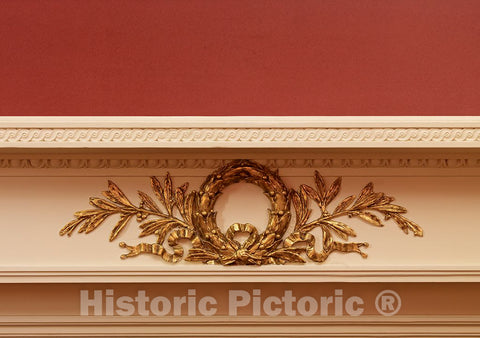 Photo - Truman Study, Fireplace Detail one, Blair House, Located Across from The White House, Washington, D.C.- Fine Art Photo Reporduction