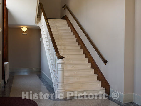 Photo - Interior Stairs, Federal Building and U.S. Courthouse, Port Huron, Michigan- Fine Art Photo Reporduction
