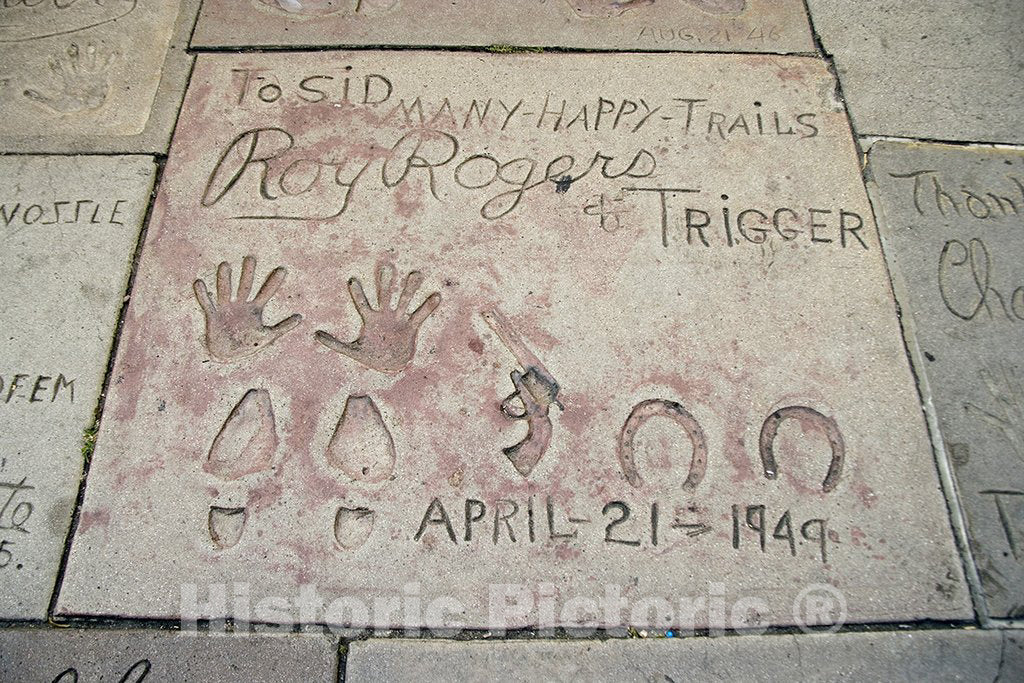 Los Angeles, CA Photo - Roy Roger's Hand and Footprints, Grauman's Chinese Theatre, Los Angeles, CA