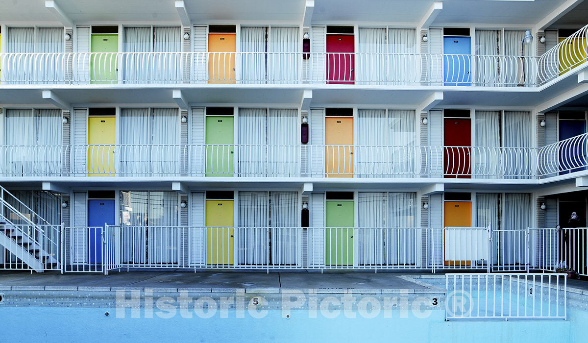 Wildwood, NJ Photo - Colorful Historic Motel, Wildwood, New Jersey