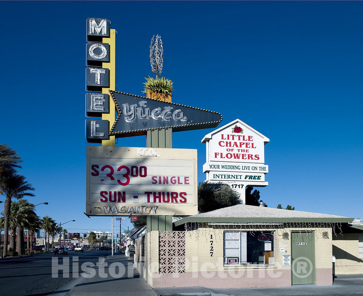 Las Vegas, NV Photo - Old Motels and Historic Neon Art in Las Vegas, Nevada