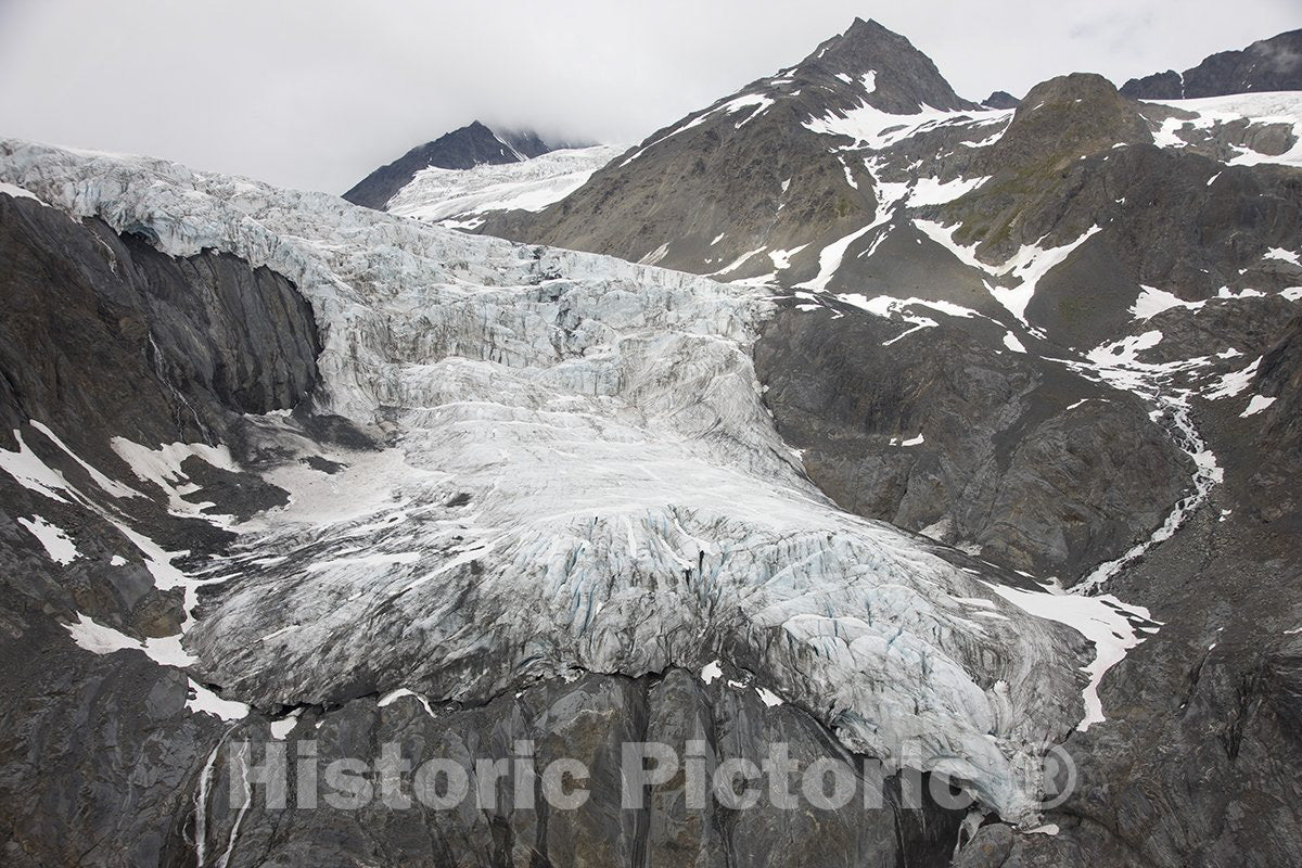 Prince William Sound, AK Photo - Aerial View of Glacier, Prince William Sound-