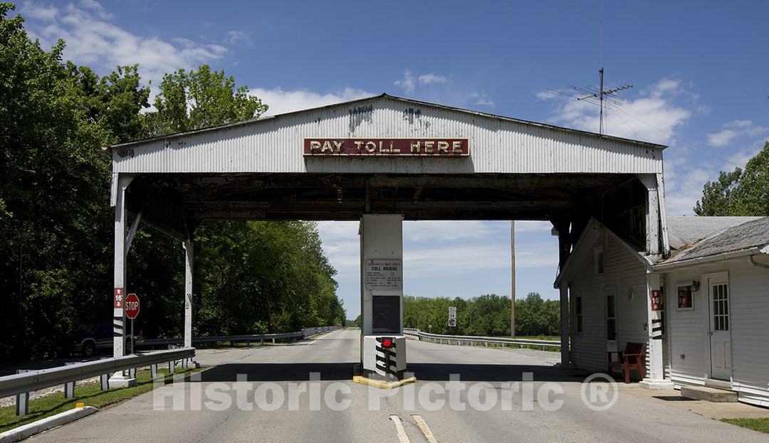 New Harmony, in Photo - Toll Booth at The Entrance of Historic New Harmony-