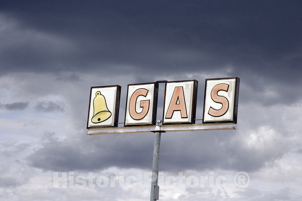 Truxton, AZ Photo - Bell Gas Sign, Truxton, Arizona