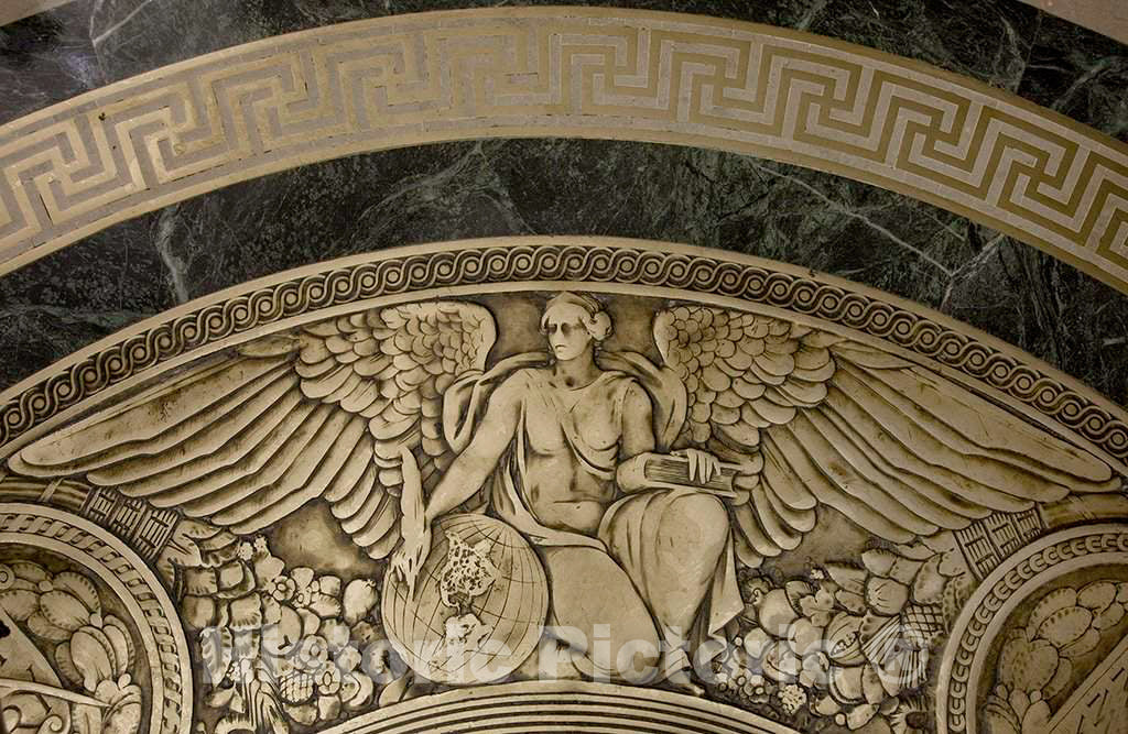 Photo - Bas Relief Detail on Floor, Interior of The National Archives, Washington, D.C.- Fine Art Photo Reporduction