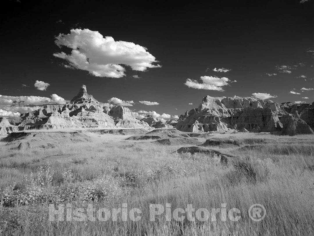 Badlands National Park, SD Photo - View of the Badlands. Badlands National Park-