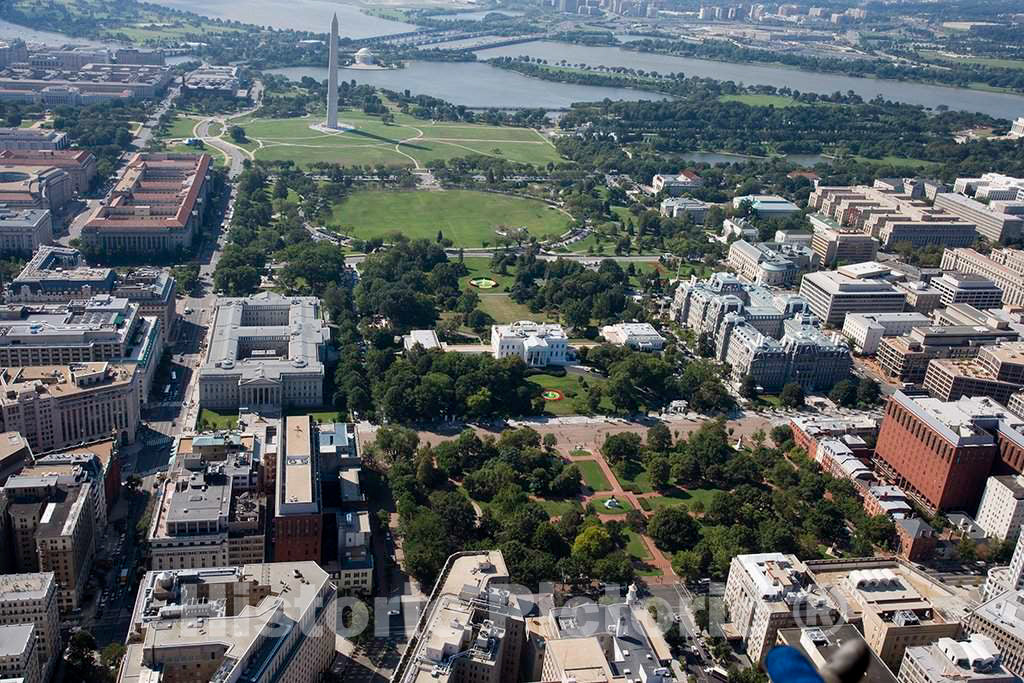 Photo - Aerial View of Lafayette Park and Washington Mall, Washington, D.C.- Fine Art Photo Reporduction