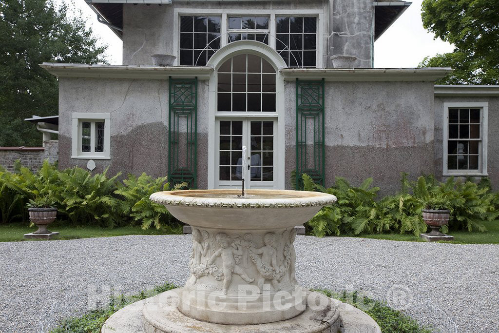 Stockbridge, MA Photo - The Garden at Chesterwood Looking Toward The Studio of Daniel Chester French, Stockbridge, Massachusetts.