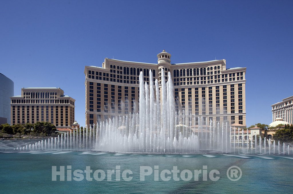 Las Vegas, NV Photo - Bellagio Hotel Fountains, Las Vegas, Nevada