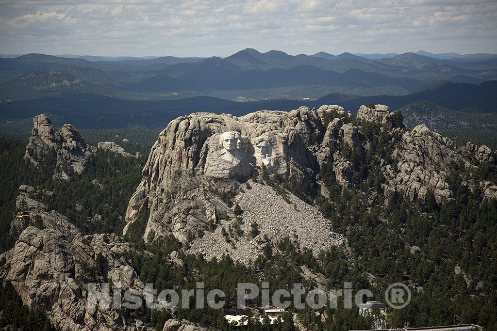 Mount Rushmore, SD Photo - Aerial View of Mount Rushmore, South Dakota