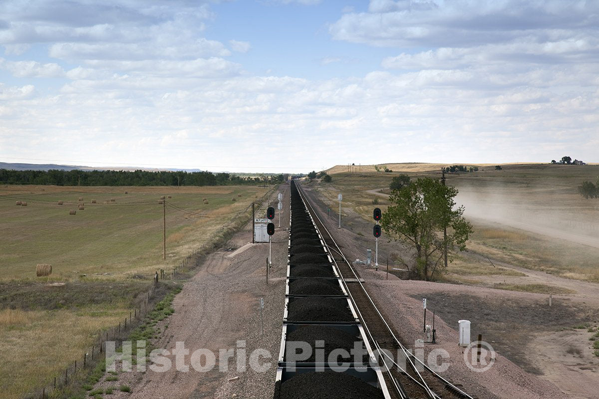 South Dakota Photo - Long coal train, South Dakota