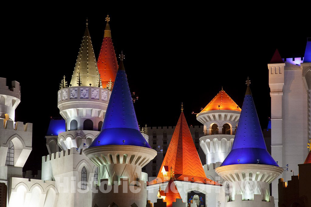 Las Vegas, NV Photo - Excalibur Hotel turrets, Las Vegas, Nevada