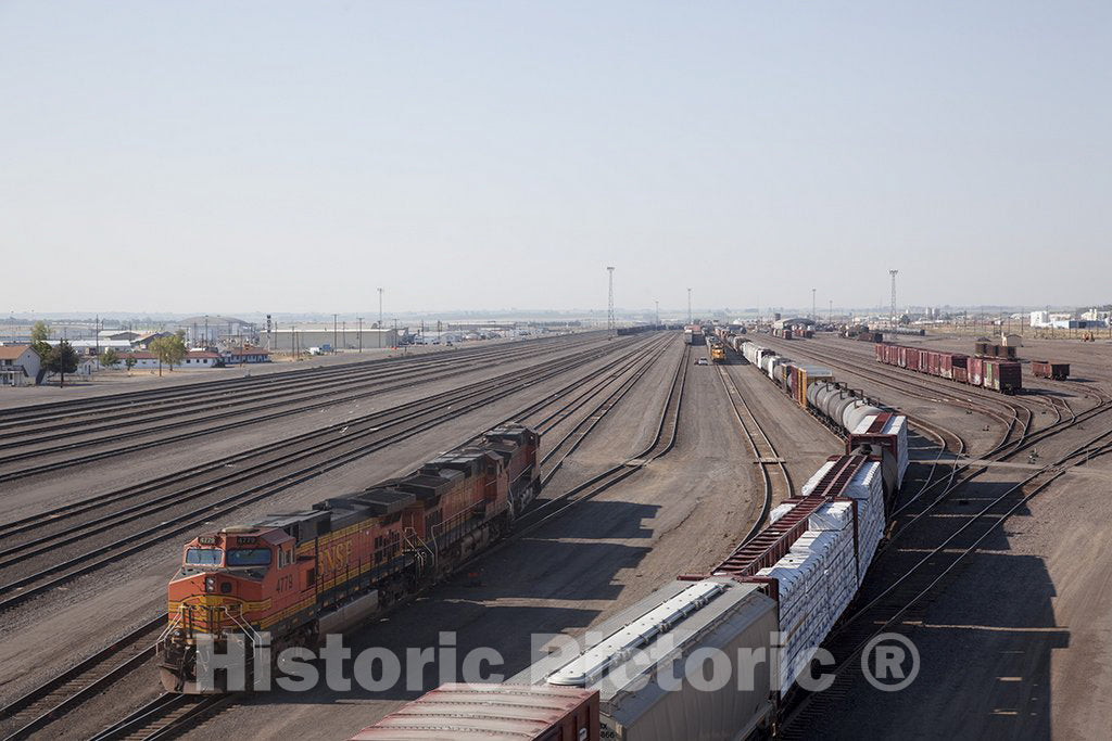 Washington (State) Photo - Train Yard, Washington