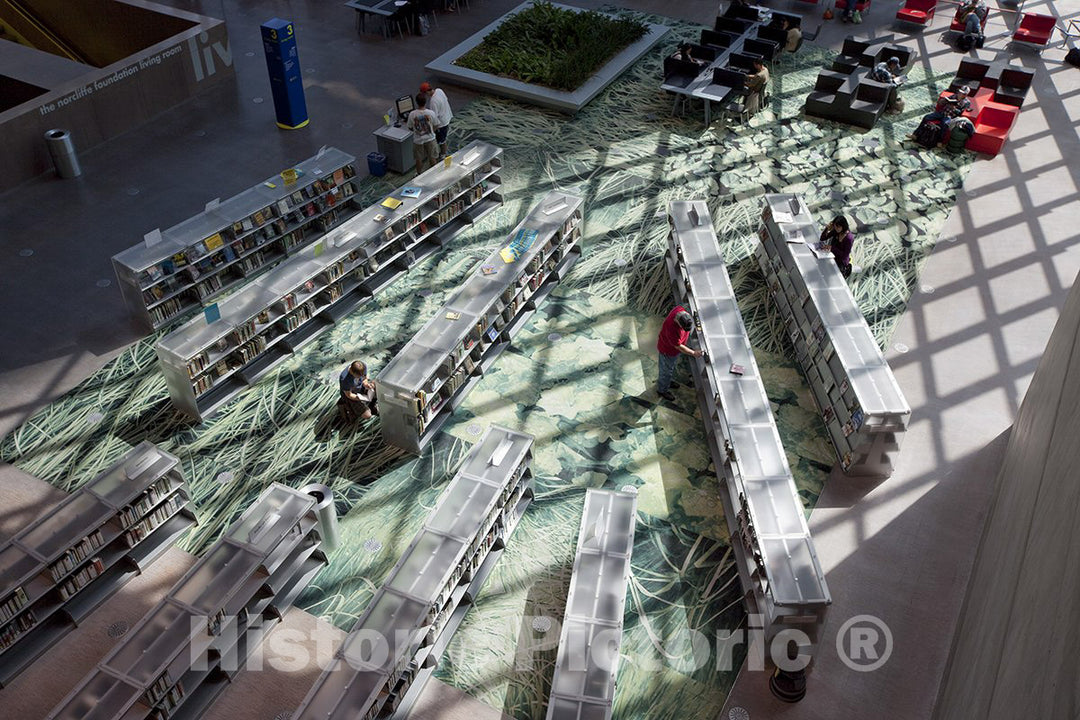 Seattle, WA Photo - The Seattle Central Library, Interior View-