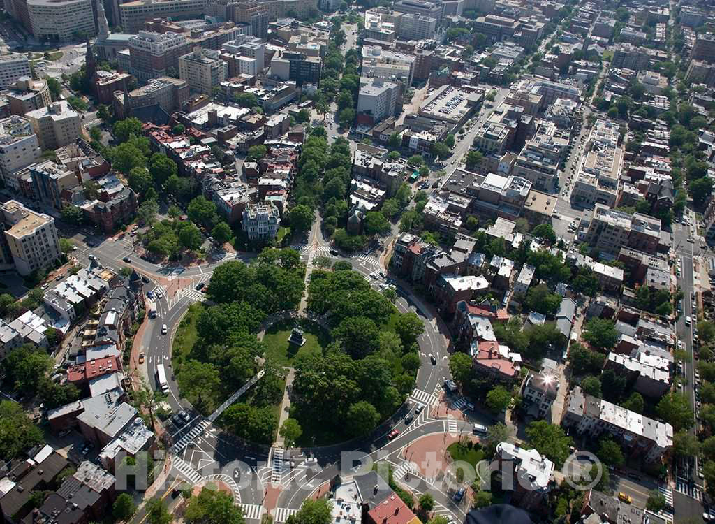 Photo - Aerial View of Logan Circle, Washington, D.C.- Fine Art Photo Reporduction