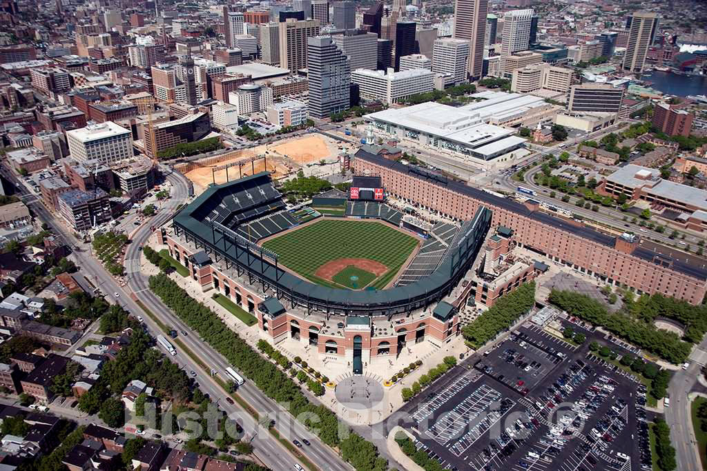 Photo - Aerial, Camden Yards Stadium, Baltimore, Maryland- Fine Art Photo Reporduction