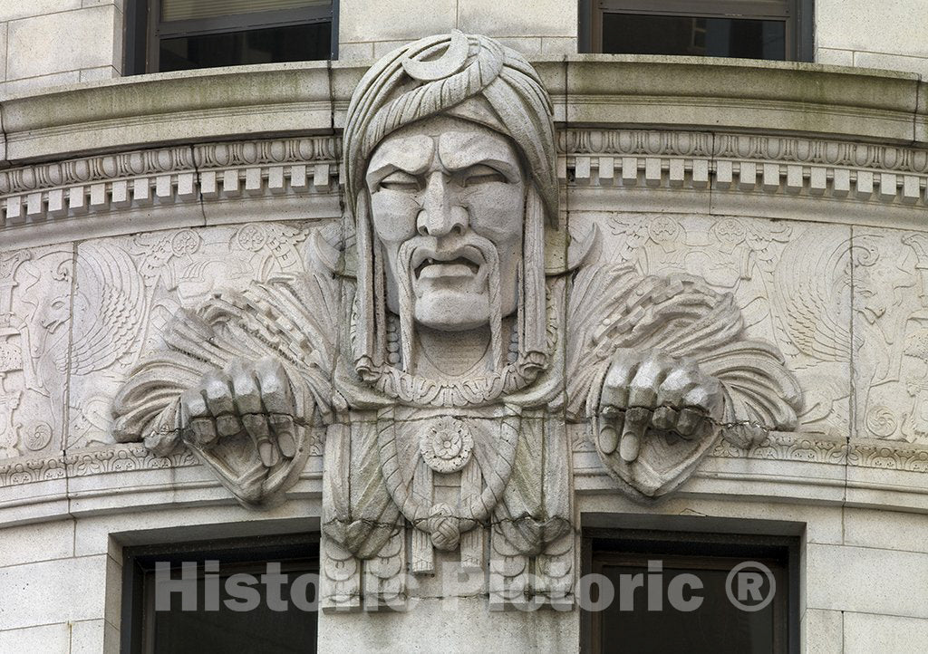 Providence, RI Photo - Architectural detail on building in downtown Providence, Rhode Island