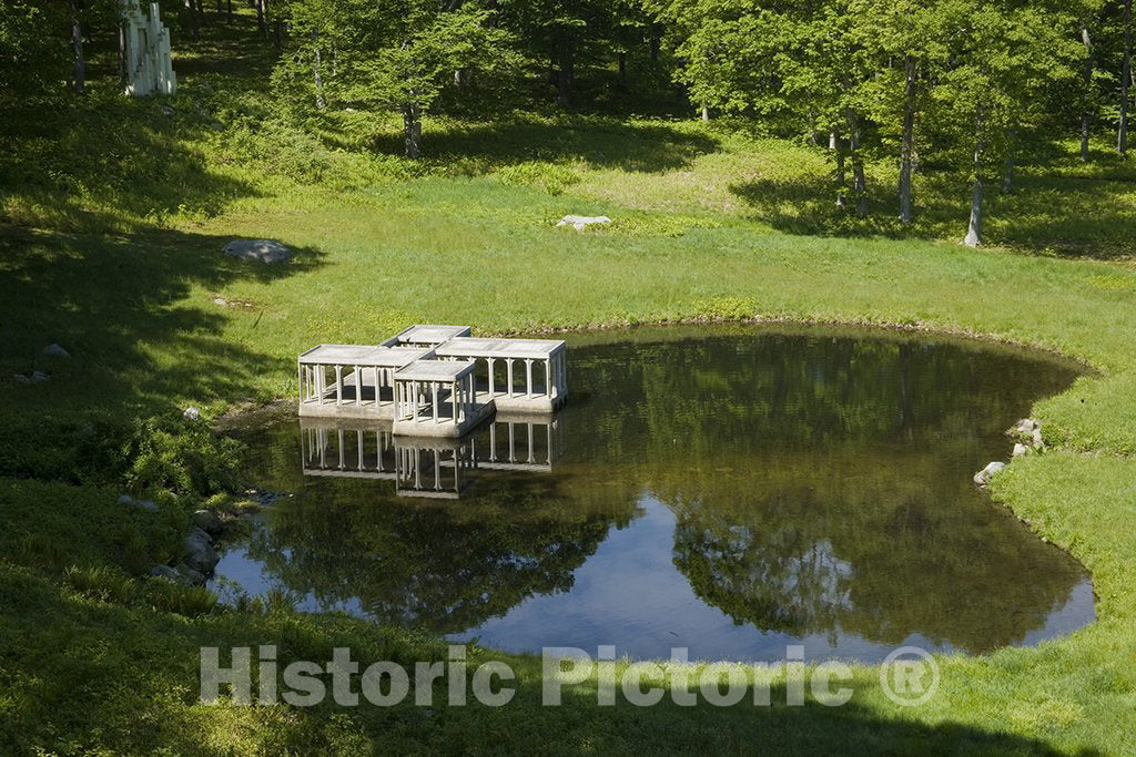 New Canaan, CT Photo - View of Pavillion, Philip Johnson's Glass House, New Canaan, Connecticut