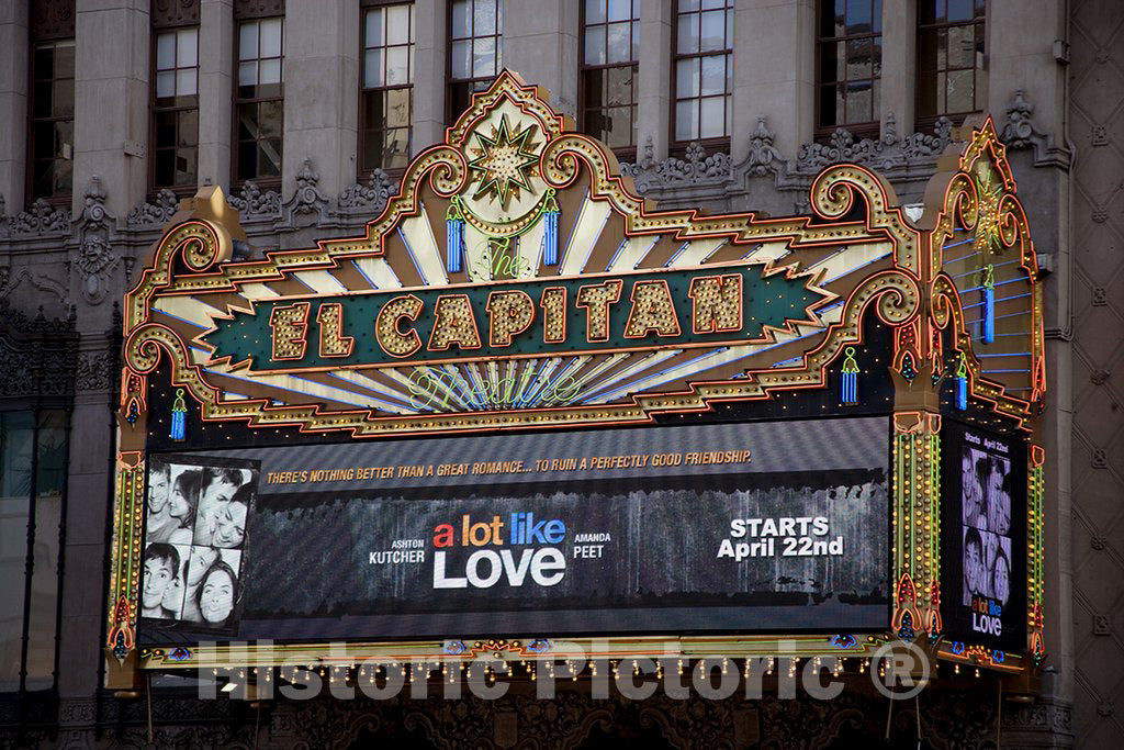 Los Angeles, CA Photo - El Capitan Theatre Marquee, Los Angeles, California