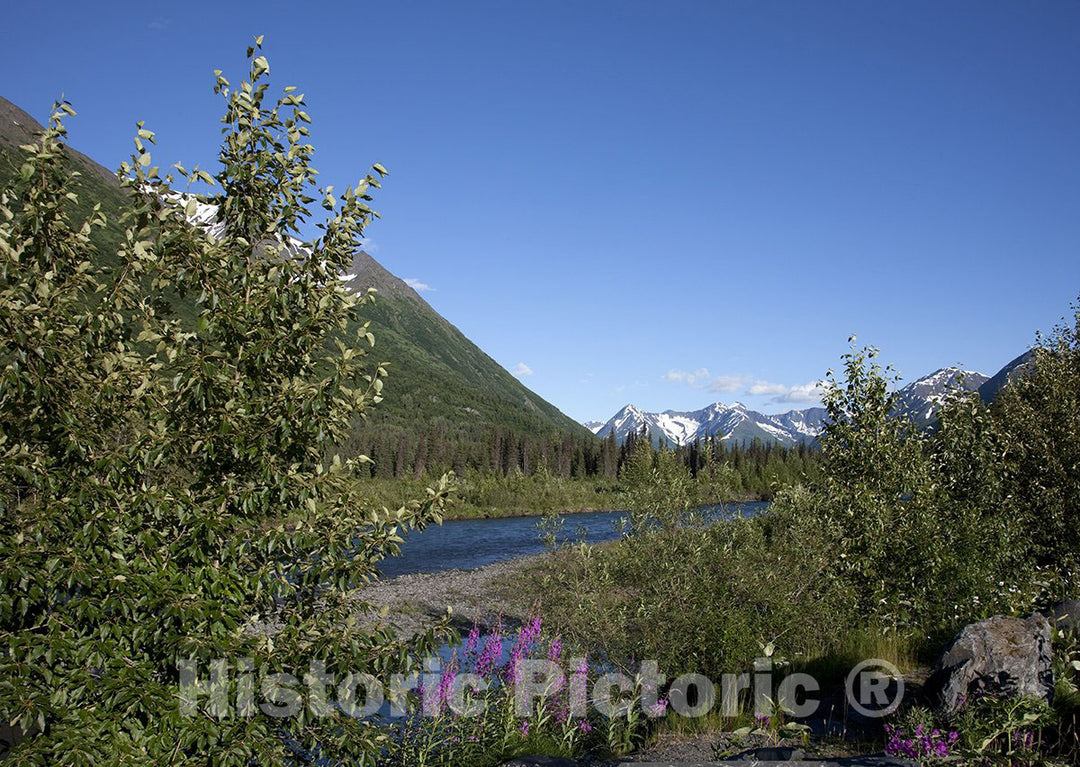 Chugach Mountains, AK Photo - Scenic view from the Seward Highway-