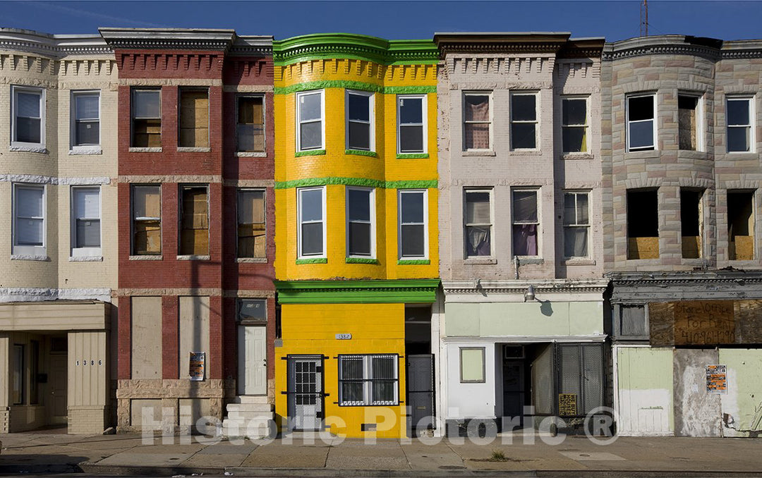 Baltimore, MD Photo - Row Houses, Baltimore, Maryland