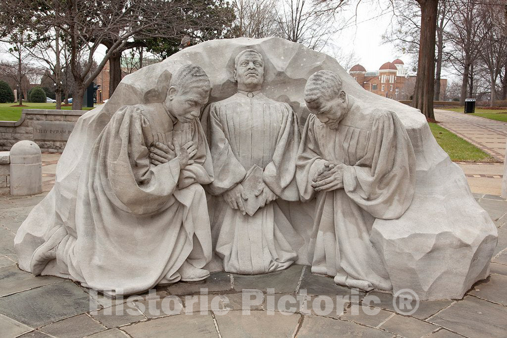 Photo - Statue of kneeling ministers, Kelly Ingram Park, Birmingham, Alabama- Fine Art Photo Reporduction