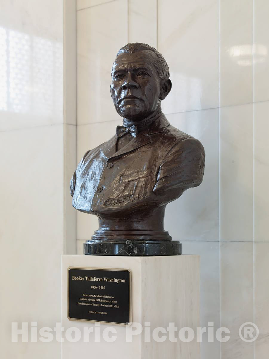 Photo - Statue of Booker T. Washington at The Alabama Department of Archives and History, Montgomery, Alabama- Fine Art Photo Reporduction