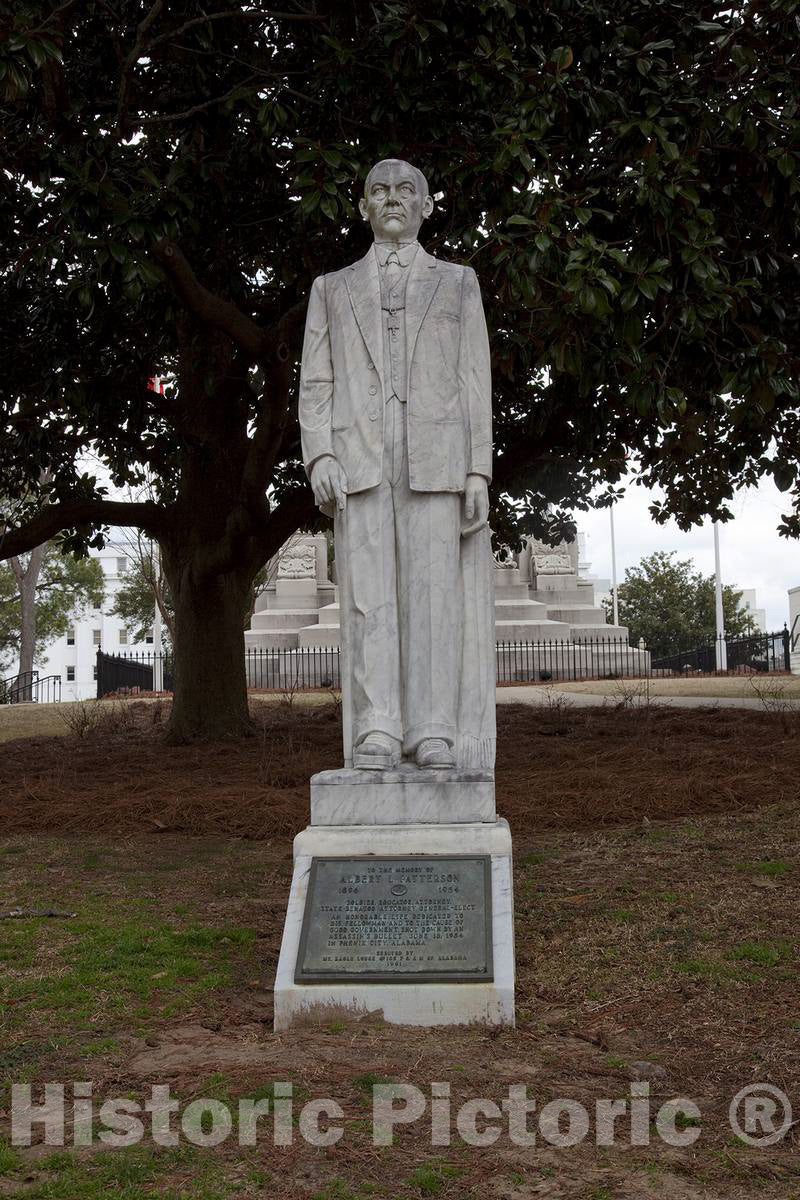 Photo - Statue of Albert L. Patterson (1896-1954), Soldier, Educator, Attorney, State Senator, Attorney General-Elect, on Grounds of Capitol, Montgomery, Alabama